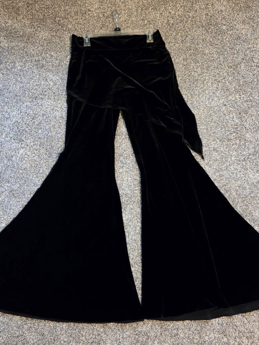Black Velvet flair legged pants